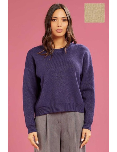 Fresh flower - girocollo c.inglese lurex ff673 naturale