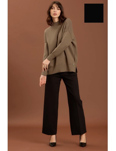 Take two - pantalone palazzo punto milano dt01199 nero