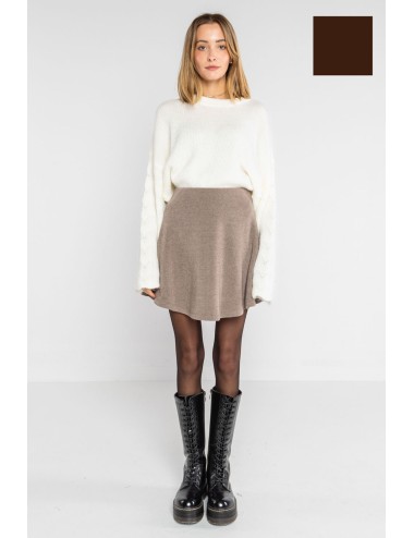 Lokita - pullover misto mohair manica traforata 1266 lok21126 chocolate