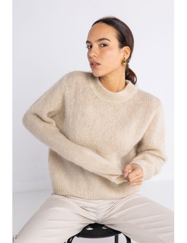 Lokita - girocollo in maglia misto mohair 1164 lok5083 sabbia
