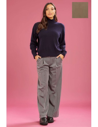 Fresh flower - maglia vulcano ampio misto cashemire ff638 tortora