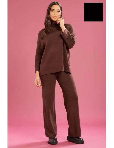 Fresh flower - dolcevita maglia chiusa ff652 nero