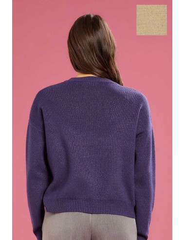 Fresh flower - girocollo c.inglese lurex ff673 naturale