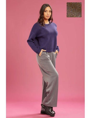 Fresh flower - girocollo c.inglese lurex ff673 tortora