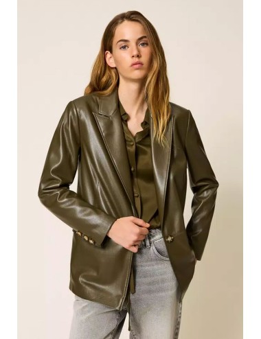 Twinset - giacca blazer effetto pelle 252li2eaa 12655