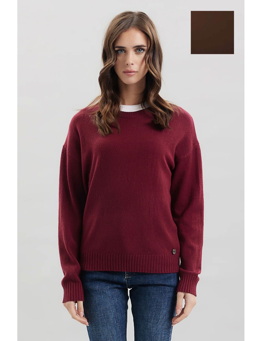 Take two - girocollo viscosa dt00314 moro