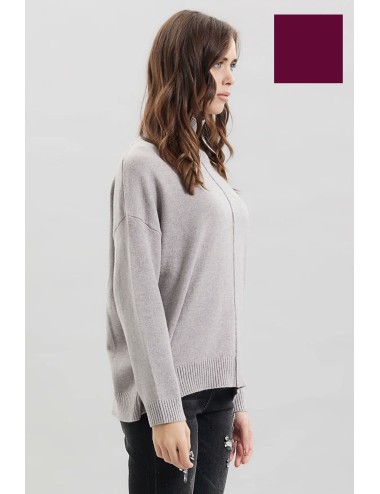 Take two - lupetto con nervatura viscosa dt00375 prugna