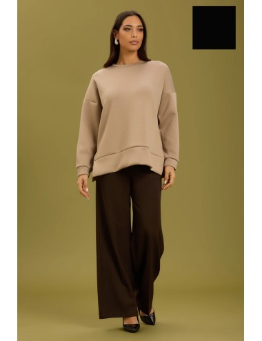 Take two - felpa con spacchetti laterali dt01304 nero