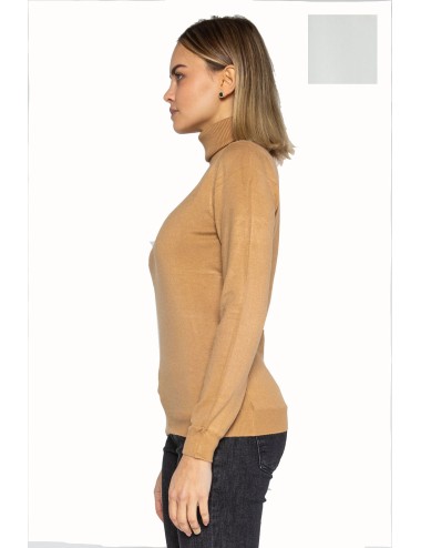 Lokita - dolcevita basic in maglia di viscosa 0090 lok56830 avorio