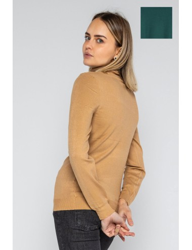 Lokita - dolcevita basic in maglia di viscosa 0090 lok56830 verdone