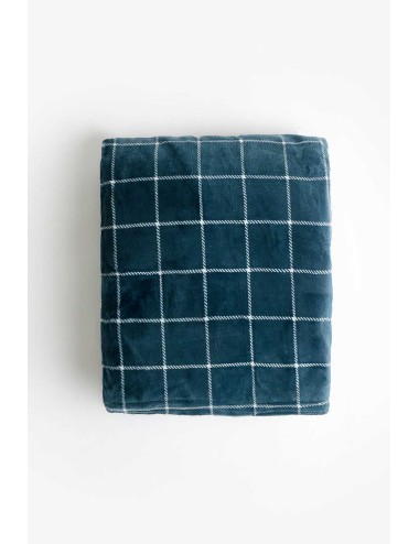 Admas - plaid unisex double-face corel 69035-0-0216 navy