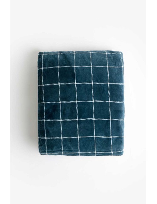 Admas - plaid unisex double-face corel 69035-0-0216 navy