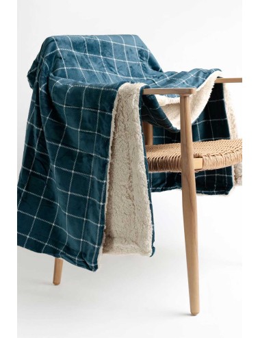 Admas - plaid unisex double-face corel 69035-0-0216 navy