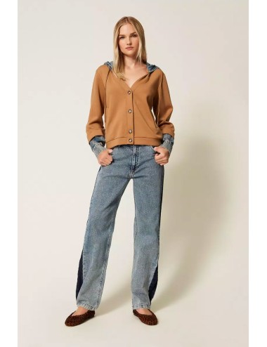 Twinset - pantalone bic.light denim/dark 252li2hbb 12680