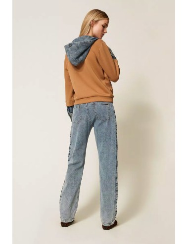 Twinset - pantalone bic.light denim/dark 252li2hbb 12680