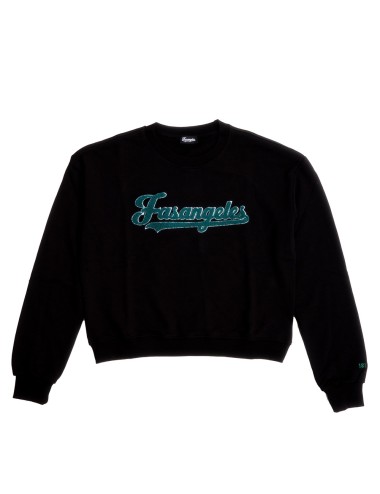 Fasangeles - felpa tuta con logo peluche fa25bc01 black