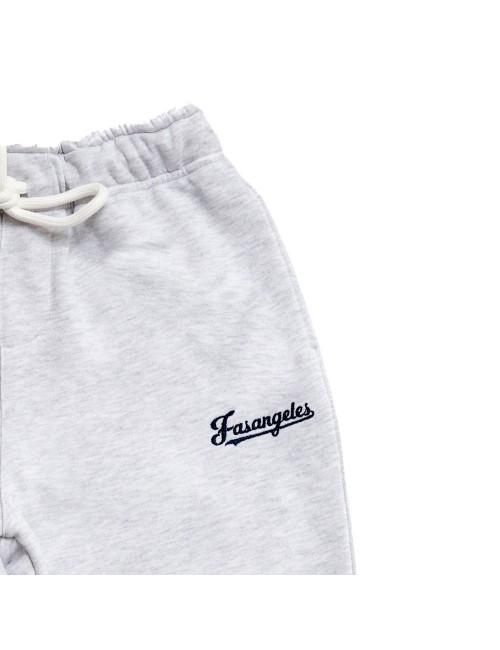Fasangeles - pantalone tuta basic logo fa25bc02 grigio melange