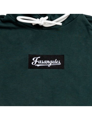 Fasangeles - felpa con cappuccio tuta basic logo fa25bh01 verde bosco
