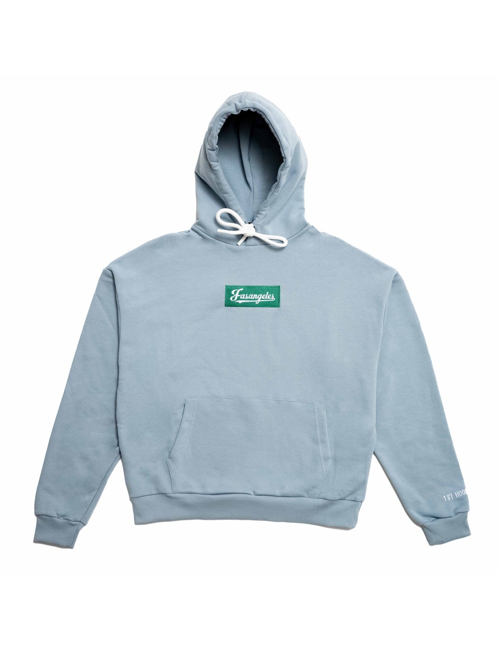 Fasangeles - felpa con cappuccio tuta basic logo fa25bh01 azzurro