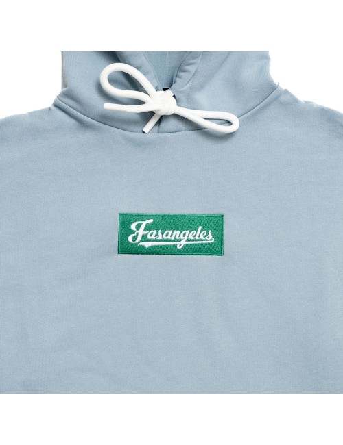 Fasangeles - felpa con cappuccio tuta basic logo fa25bh01 azzurro
