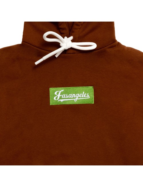 Fasangeles - felpa con cappuccio tuta basic logo fa25bh01 choccolate