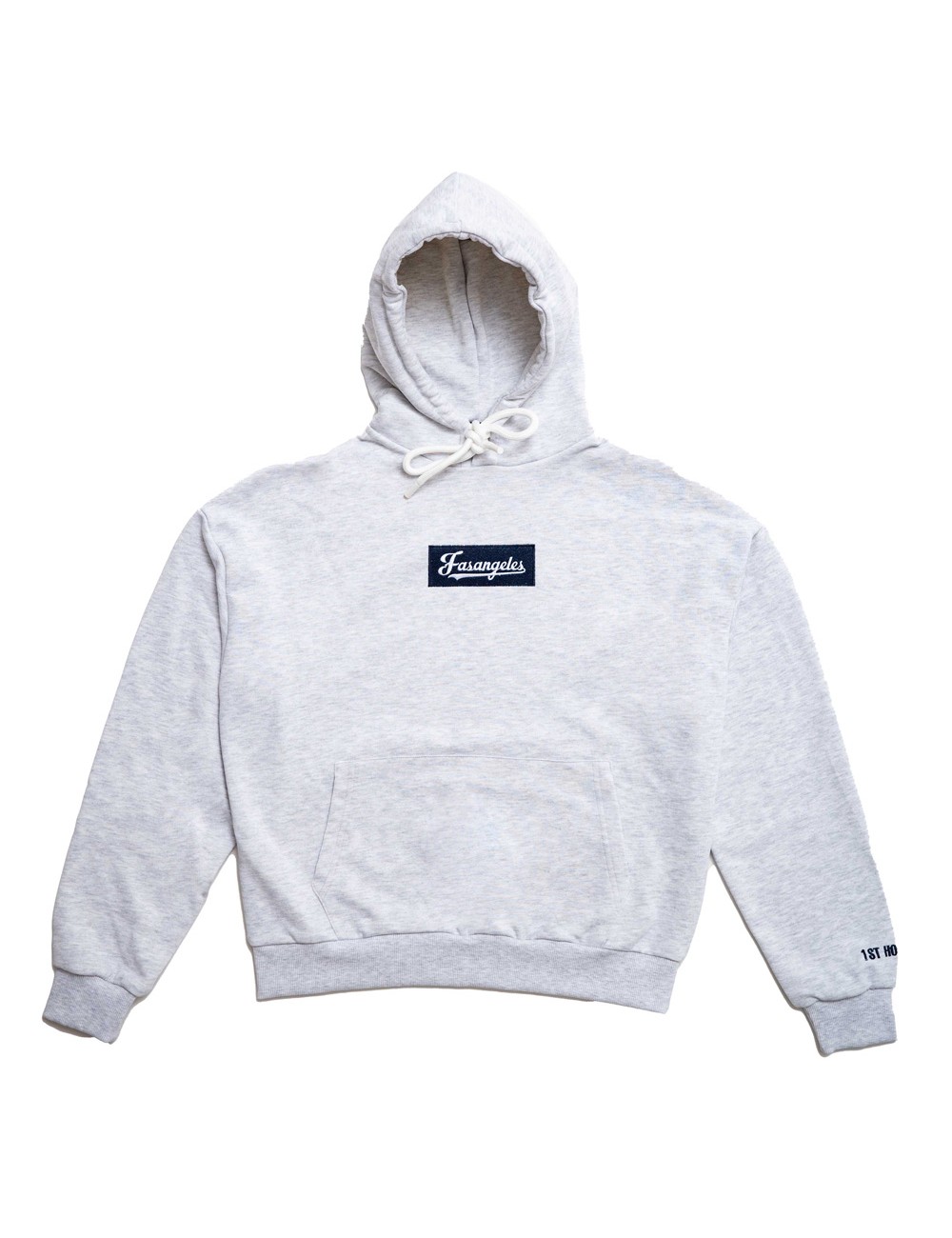 Fasangeles - felpa con cappuccio tuta basic logo fa25bh01 grigio melange