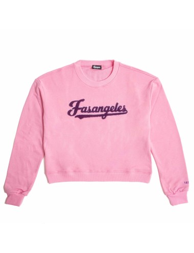 Fasangeles - felpa tuta con logo peluche fa25bc01 pink