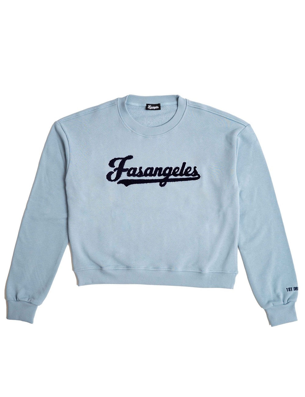 Fasangeles - felpa tuta con logo peluche fa25bc01 azzurro