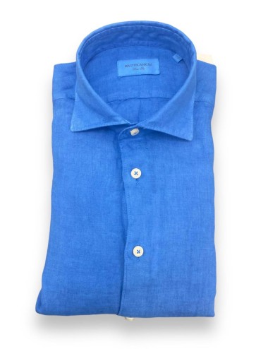 Mastricamicia-camicia in lino fr069 mc309 30 luca celeste