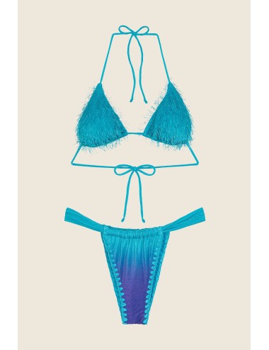 Effek - bikini triangolo con slip brasiliano fisso fantasia fk25-1131x46