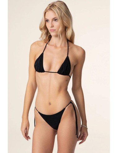 Effek - bikini triangolo con slip regolabile nero fk25-1140bk