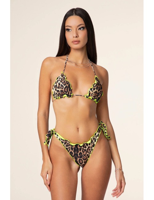 Effek - bikini triangolo con slip regolabile fantasia fk25-0520x24
