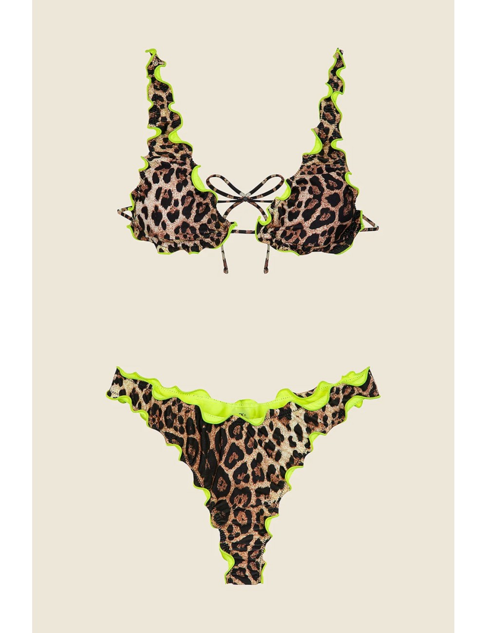 Effek - bikini triangolo alto con slip americano fisso fantasia fk25-0522x24