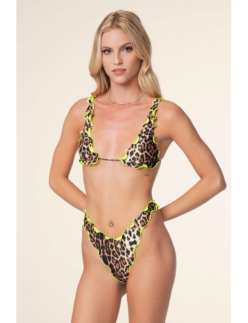 Effek - bikini triangolo alto con slip americano fisso fantasia fk25-0522x24