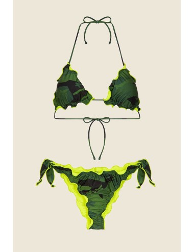 Effek - bikini triangolo con slip regolabile fantasia fk25-0520x22