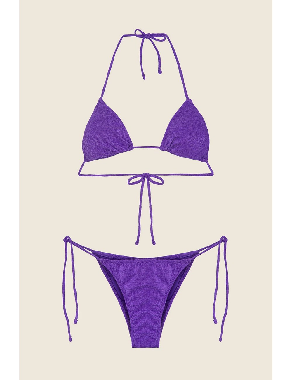 Effek - bikini triangolo con slip regolabile viola fk25-1140pr