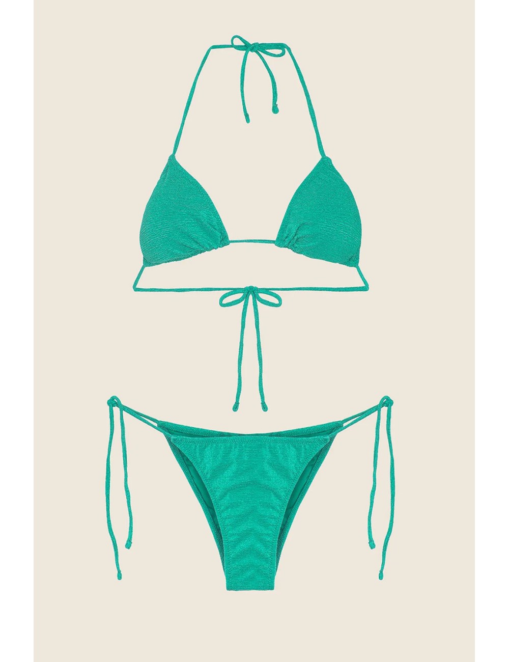 Effek - bikini triangolo con slip regolabile verde fk25-1140gn