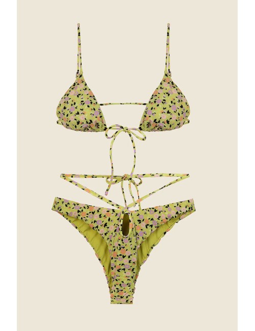 Mefui - bikini triangolo con slip fisso fantasia mf25-0210x09