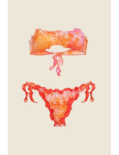 Mefui - bikini fascia con slip regolabile fantasia mf25-1501x32