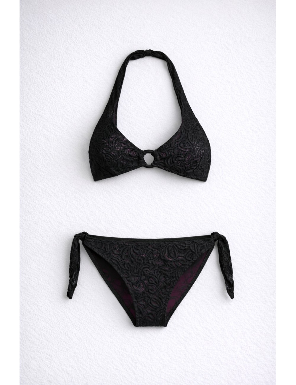 Ilaria vitagliano - bikini vela in pizzo nero