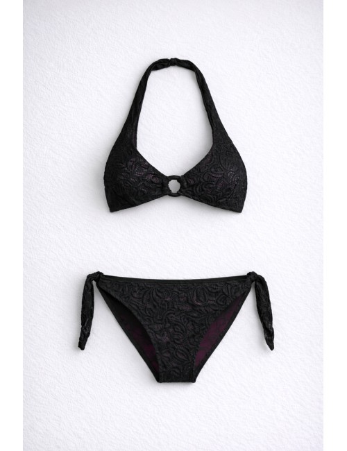 Ilaria vitagliano - bikini vela in pizzo nero