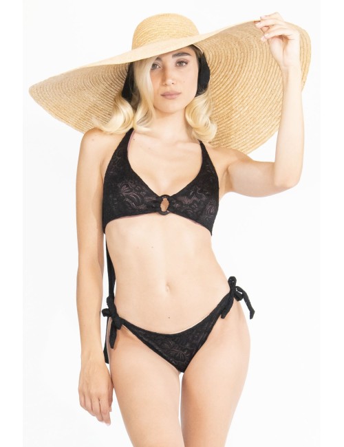 Ilaria vitagliano - bikini vela in pizzo nero