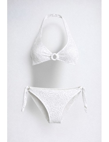 Ilaria vitagliano - bikini vela in pizzo bianco