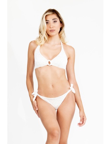 Ilaria vitagliano - bikini vela in pizzo bianco