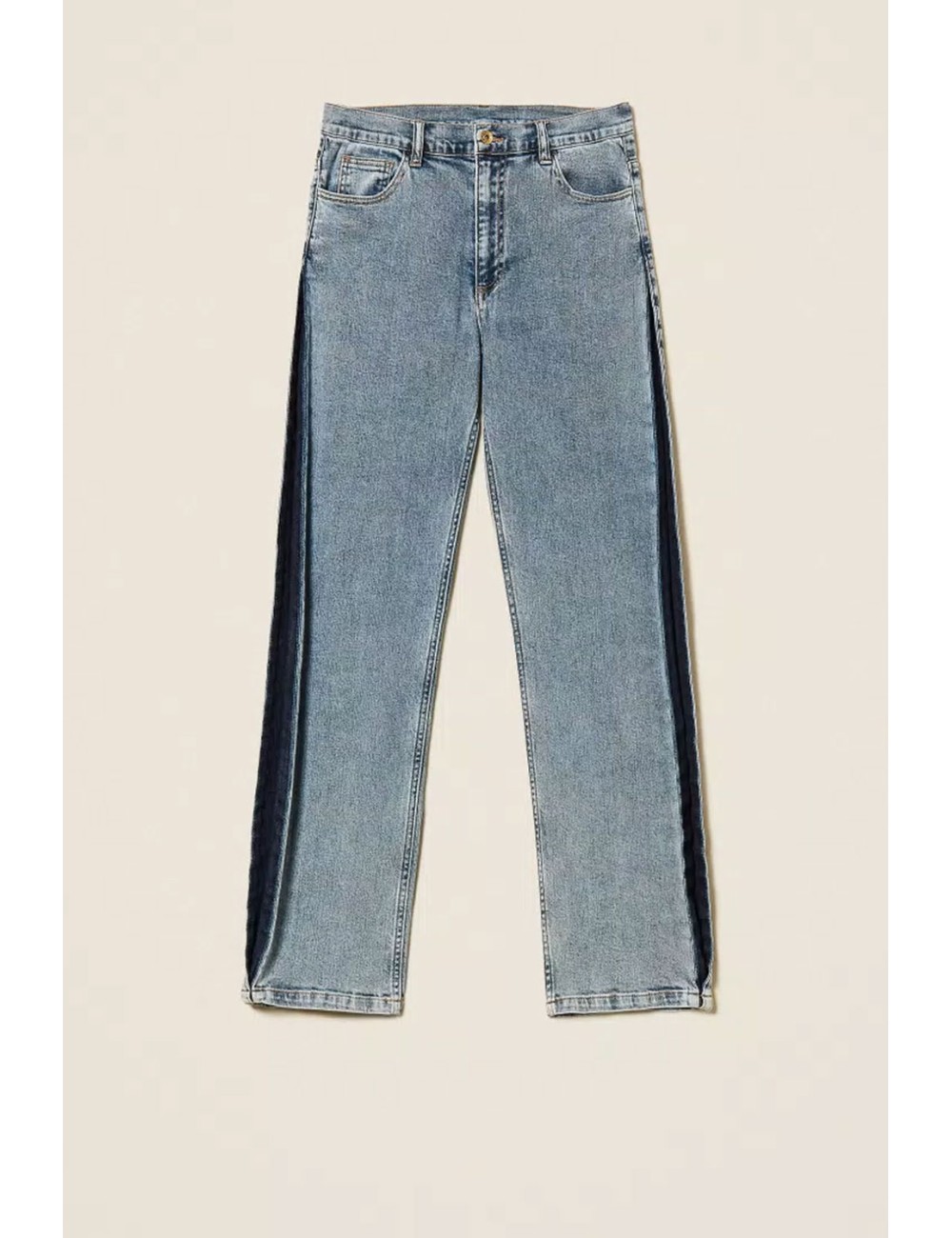 Twinset - pantalone bic.light denim/dark 252li2hbb 12680