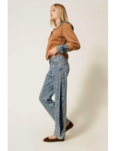 Twinset - pantalone bic.light denim/dark 252li2hbb 12680