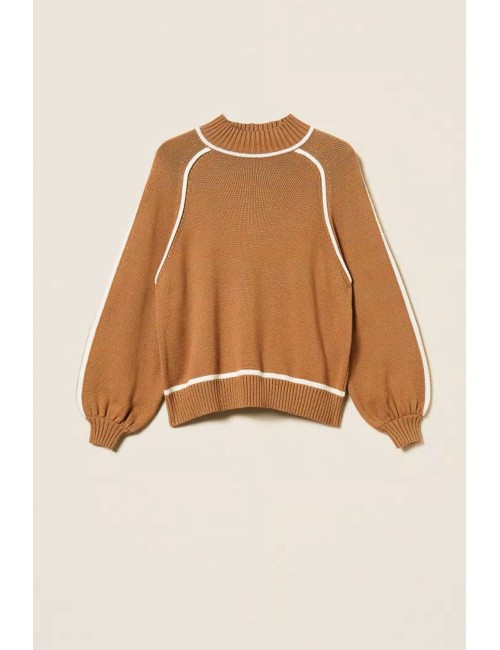 Twinset - luetto bic. camel/off white 252li3ncc 12725