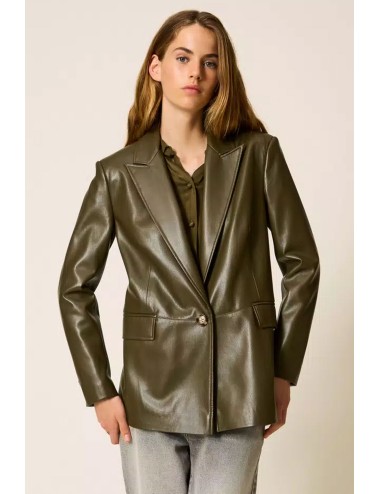 Twinset - giacca blazer effetto pelle 252li2eaa 12655