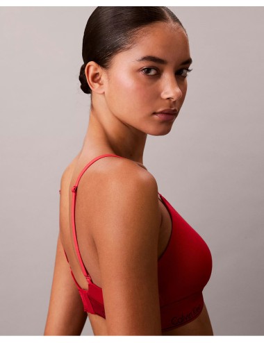 Ck - brassière leggermente foderata - icon cotton modal lv00qf8548-vmt