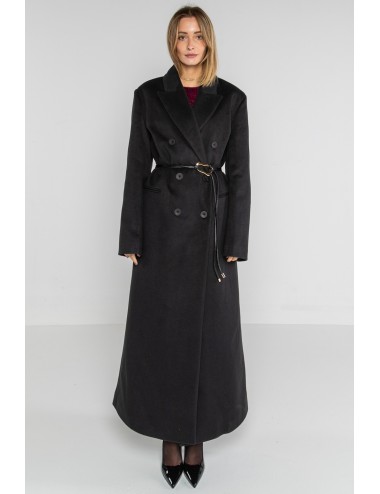 Lokita - cappotto lungo over doppiopetto 1194 lok07892 nero